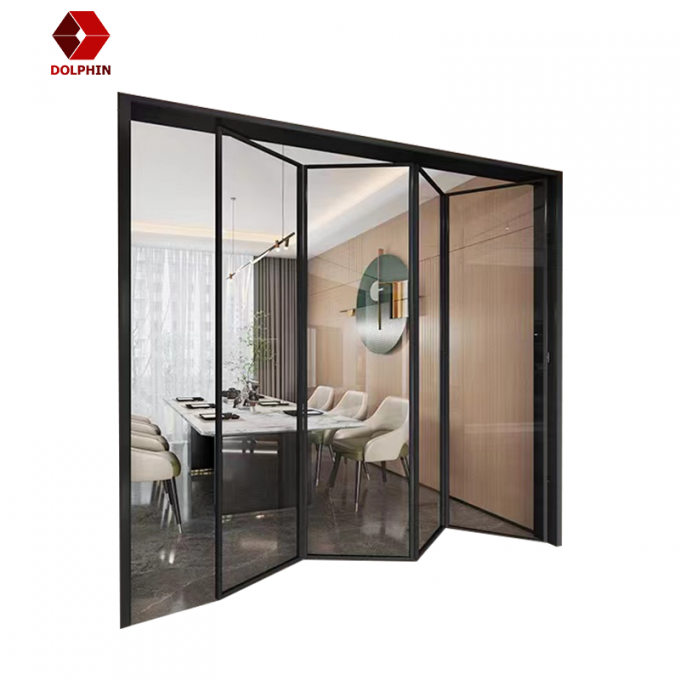 Horizontal Opening Aluminium Folding Door Aluminum Exterior Bifold Doors