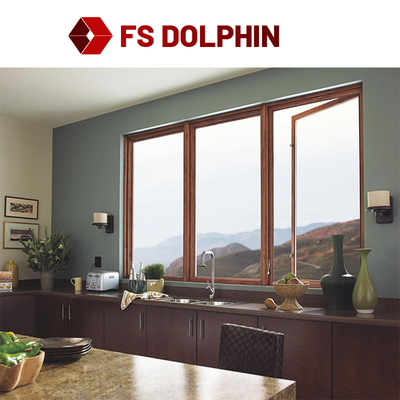 Passive House Aluminum Casement Window Double Glazed Tempered Glass Crank Out Windows