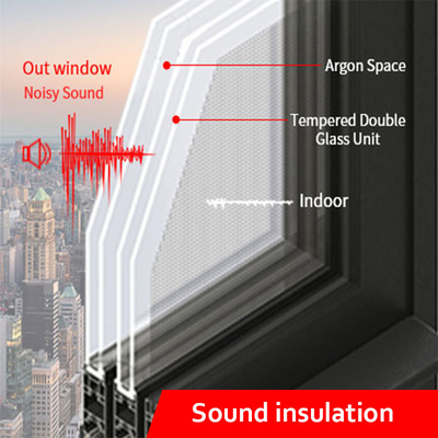 Aluminum Glass Sliding Window For Villa , Horizontal Aluminum Profile Sliding Windows