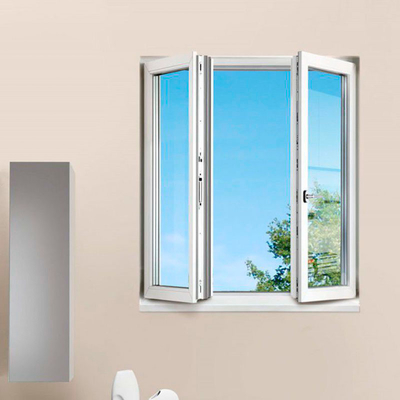 Double Tempered Glass Aluminum Casement Window Powder Coated Aluminum Windows And Doors