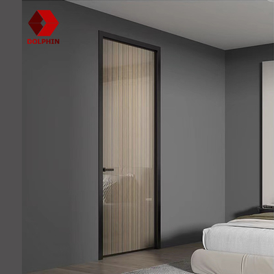 Powder Coated Aluminum Casement Door Glass Slim Narrow Frame