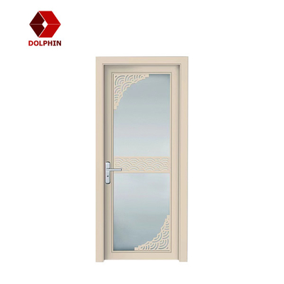 Glass Aluminium Casement Door Sound Insulation Waterproof Interior For Toilet