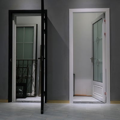 Glass Aluminium Casement Door Sound Insulation Waterproof Interior For Toilet