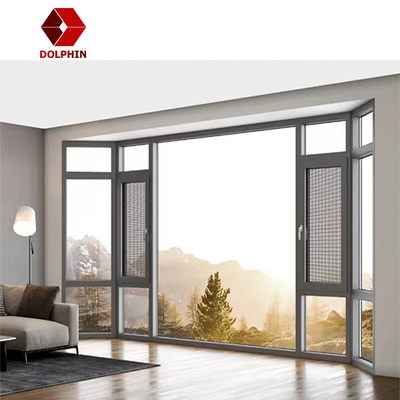 Wood Grain Aluminum Storm Windows Two Track Aluminium Frame Glass Window