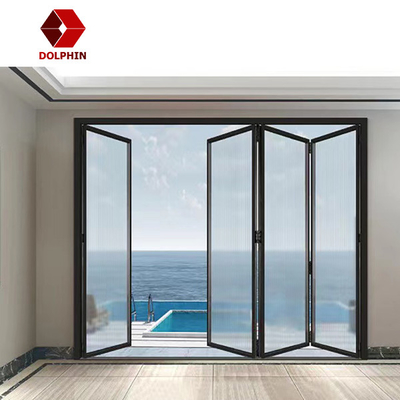 High Track Aluminium Folding Door Bi Fold Doors Electrophresis For Balcony