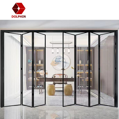 High Track Aluminium Folding Door Bi Fold Doors Electrophresis For Balcony