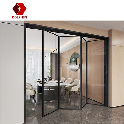 Balcony Aluminium Folding Door Powder Coating High Track Bi Fold Doors