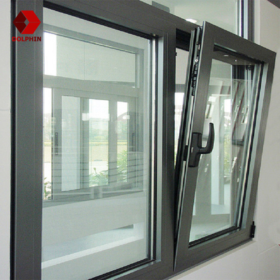 House Thermal Break Tilt And Turn Balcony Aluminum Casement Window Double Glass