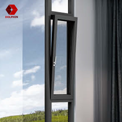 European Aluminum Frame Double Glass Tilt And Turn Windows Swing In Casement