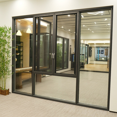 Panoramic Thermally Broken Glazed Casement Aluminum Tilt And Turn Windows With Screen