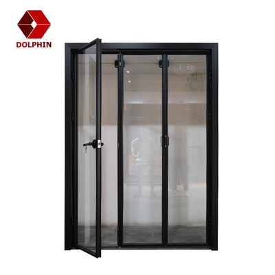 Patio Exterior Accordion Bi Fold Aluminum Frame Door Soundproof Glass