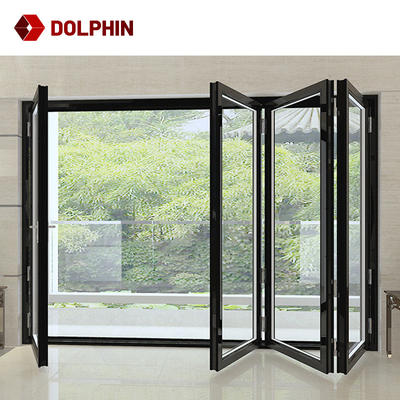 Top Windows Aluminium Folding Door , Aluminum Double Glass Bifold Door