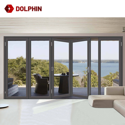 Slim Aluminum Bifold Door ,  Aluminium Bifold Patio Doors With Blinds