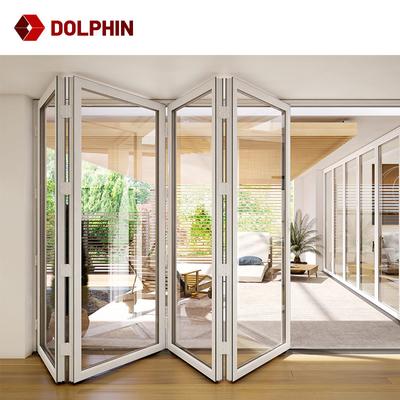Slim Aluminum Bifold Door ,  Aluminium Bifold Patio Doors With Blinds