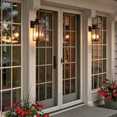Modern Design Hinge Swing Aluminum Interior Room Double Glass Door Casement Doors For House