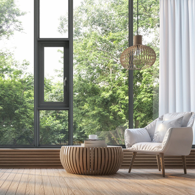 DOLPHIN French Panoramic Window Thermally Broken Glazed Casement Aluminum Tilt And Turn Windows With Screen