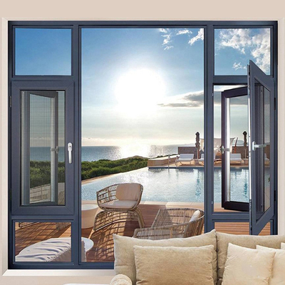 DOLPHIN Aluminum Factory Window And Door Villas Prefab Houses Modern Tilt And Turn Window