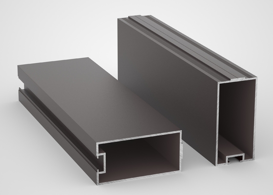 Curved Aluminum Extrusion 6063 Curtain Wall Profiles Powder Coated