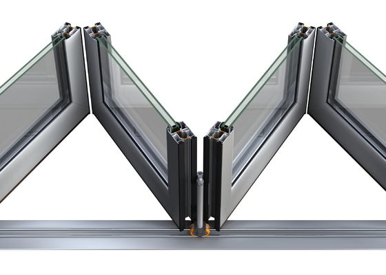 6082 Aluminium Folding Door Outside Wind Resistance Sound Insulation