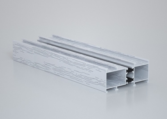 T5 Aluminium Door Profiles White Powder Coating 0.8mm Thickness