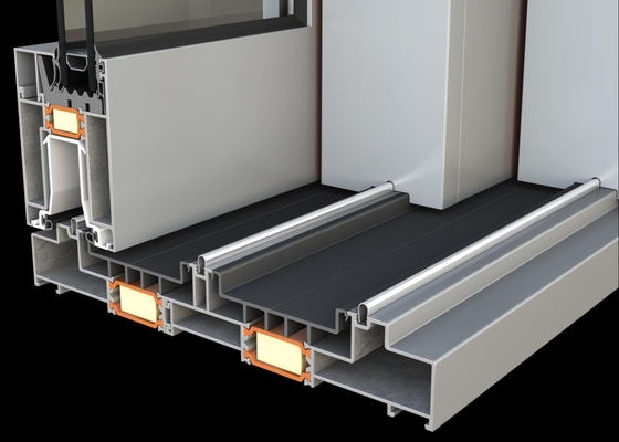 Anodized Aluminum Window Frame Extrusions White Furniture Decoration