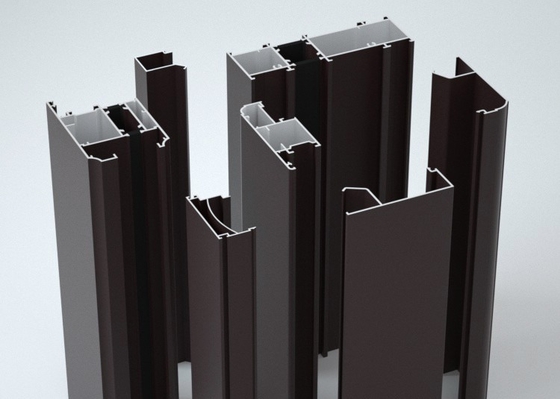 6063 T5 Aluminium Window Profiles Powder Coated Surface