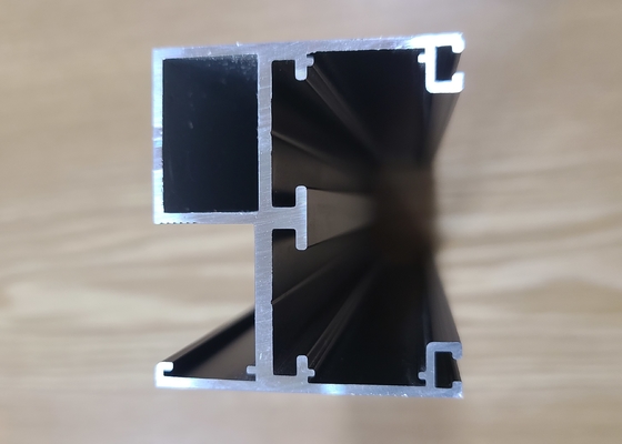 Residential Narrow Sliding Black Aluminum Extrusion Profiles For Door Down Frame