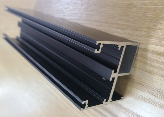 Residential Narrow Sliding Black Aluminum Extrusion Profiles For Door Down Frame