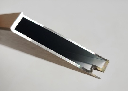 6060 Aluminum Extrusion Decorative Frame For Wine Cabinet Golden