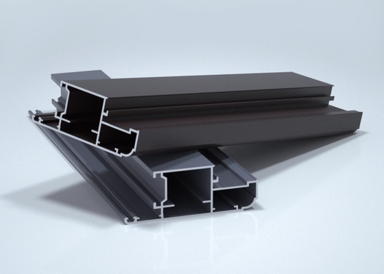 Casement Window Profile Powder Coated Aluminium Door Profiles Green / Grey For Decorations Accessories