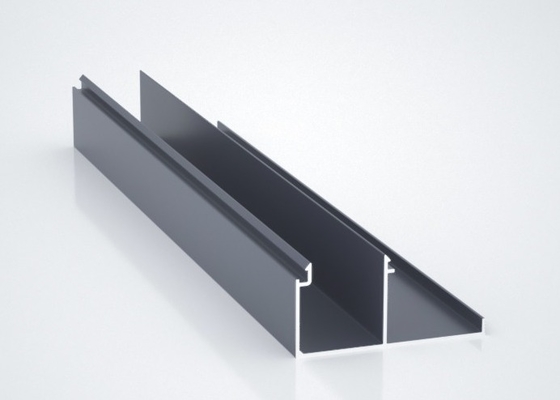 6063 Aluminium Glass Door Profile Customized Wood Grain Finish