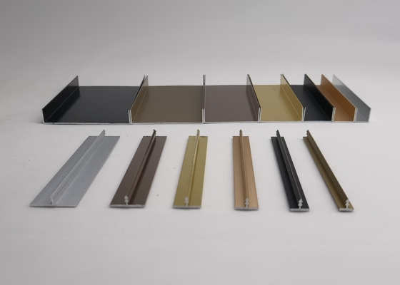 Rectangular Aluminium Decorative Profiles Wood Finish For Kitchen Cabinets