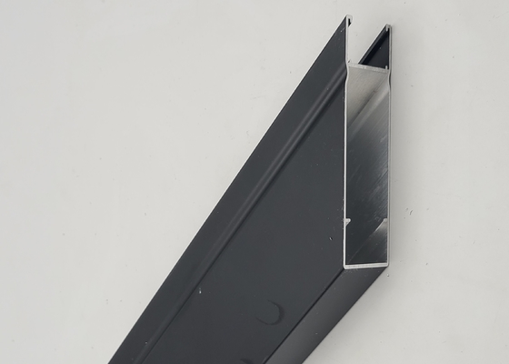 Flat Anodized 6063A Aluminum Extruded Profile For Glass Sliding Door