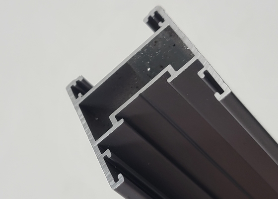 6005 Aluminum Extruded Profile Wood Grain Imitating Finish Acid Resistant