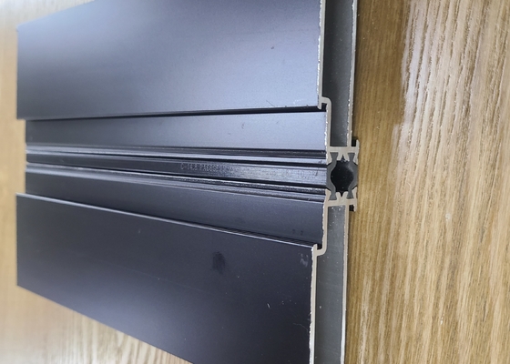 2.0mm Thickness 6005 Window Aluminum Profile Black Powder Coated Surface