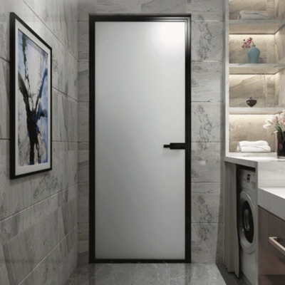 Grey Anodized Aluminium Casement Door Two Side Open For Building