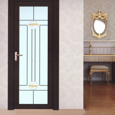 Grey Anodized Aluminium Casement Door Two Side Open For Building