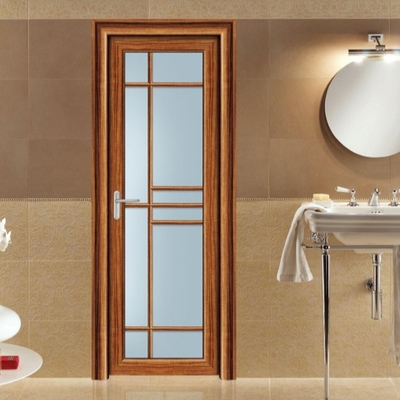 Wood Grain Aluminium Casement Door Aluminum Flush Casement Doors