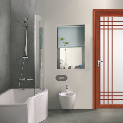 Windproof Aluminium Casement Door Two Track Steel Matt Black
