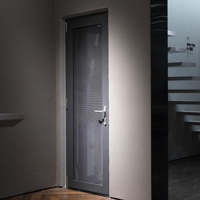 Wood Grain Aluminium Casement Door Aluminum Flush Casement Doors