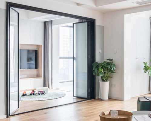T5 White Aluminium Folding Door Aluminum Bifold Multi Fold Patio Door