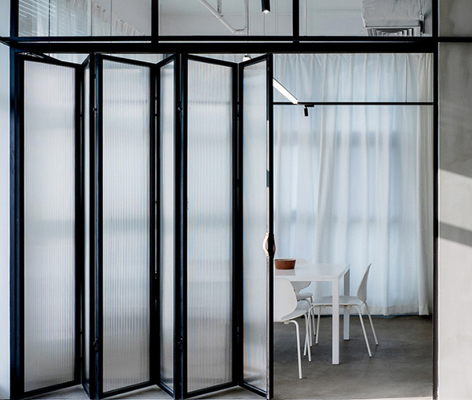 6061 6005 Aluminium Folding Door 4 Sash Aluminium Bifold Door