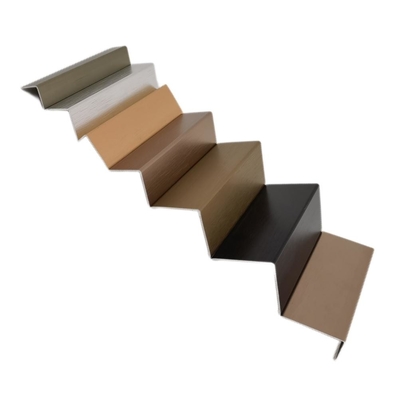 Rectangular Aluminium Decorative Profiles Wood Finish For Kitchen Cabinets
