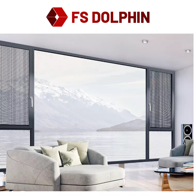 Passive House Aluminum Casement Window Double Glazed Tempered Glass Crank Out Windows