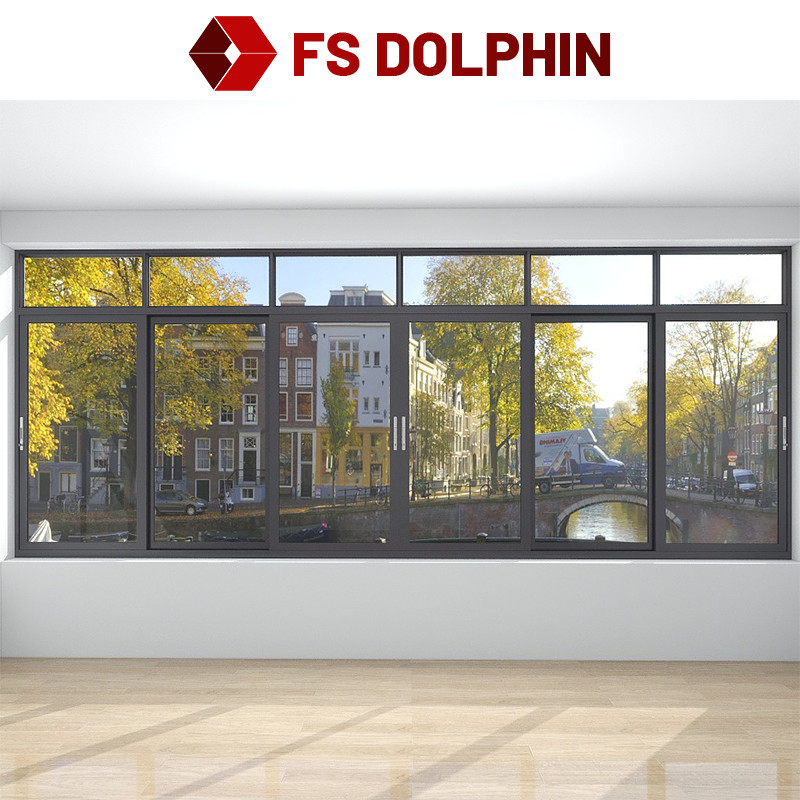 Double Glazed Aluminum Sliding Window Horizontal Opening For Hotel Residential Apartment