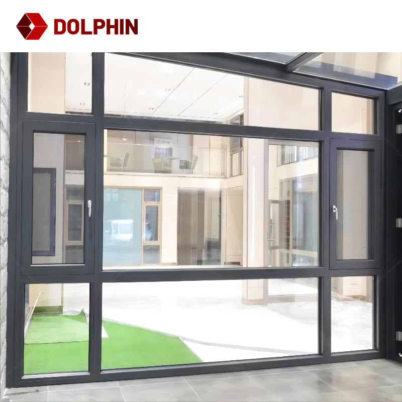 Waterproof Double Glazed Aluminium Casement Windows Tilt And Turn