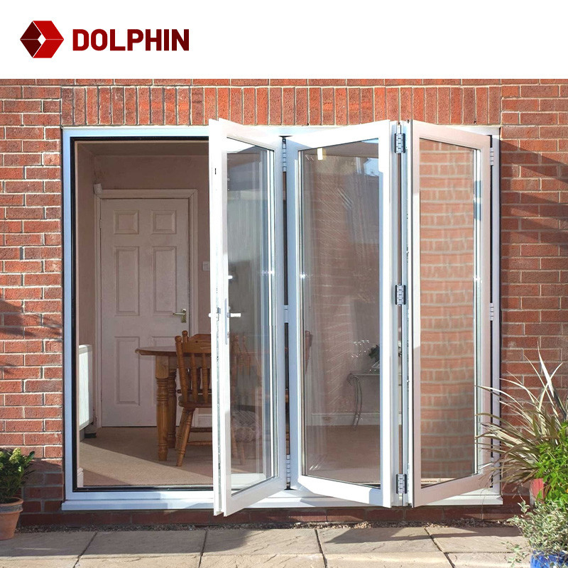 Accordion Waterproof Exterior Bi Folding Door , Patio Bifold Aluminum Folding Doors