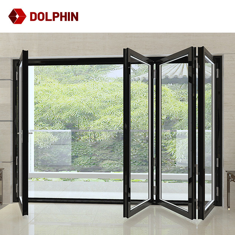 Top Windows Aluminium Folding Door , Aluminum Double Glass Bifold Door