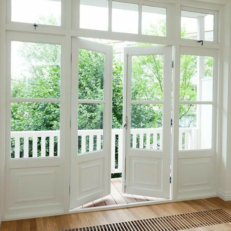 Aluminum Modern Double Casement Front Entrance Door Aluminium Glass Bathroom Swing Doors