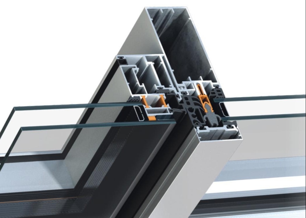 High Rise 6061 Curtain Wall Aluminium Profiles for Office Building